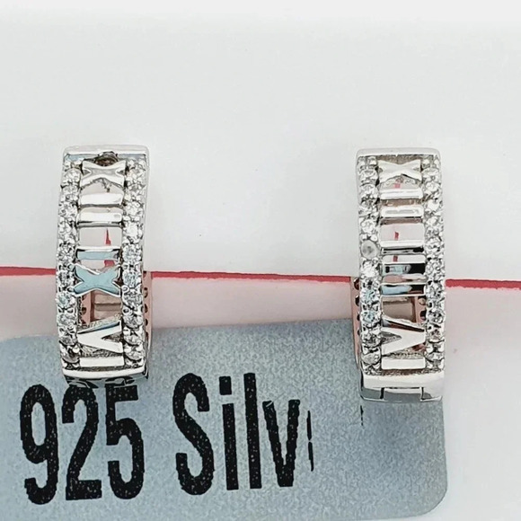 "925 Sterling Silver Cubic Zirconia Earrings, U19254663 - Picture 6 of 11